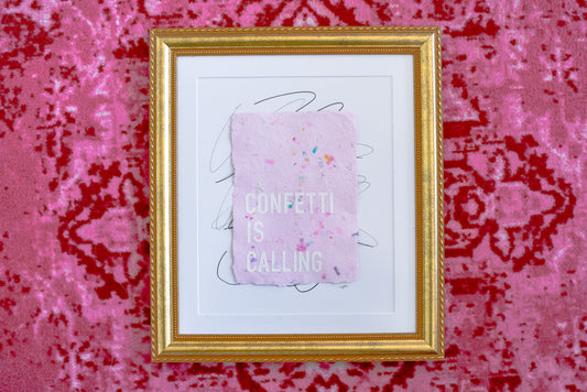 "confetti is calling" Original Framed Art