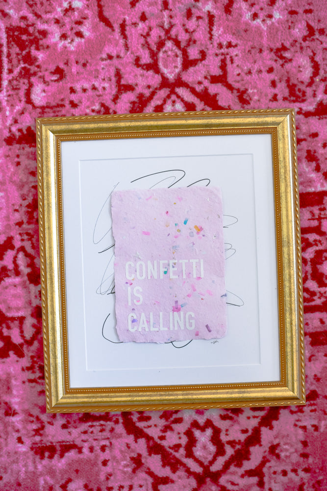 "confetti is calling" Original Framed Art