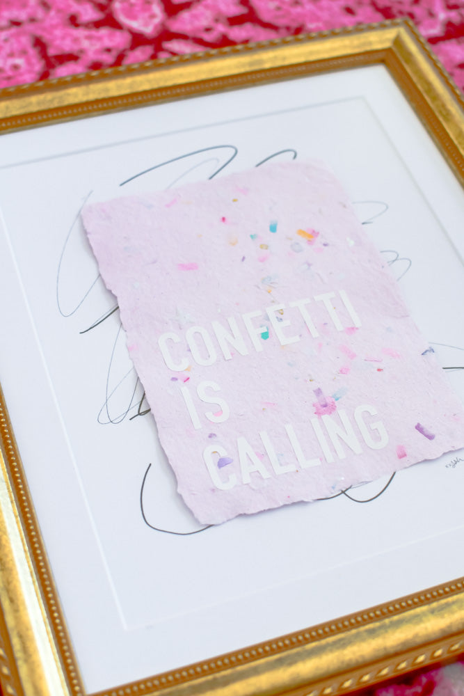 "confetti is calling" Original Framed Art