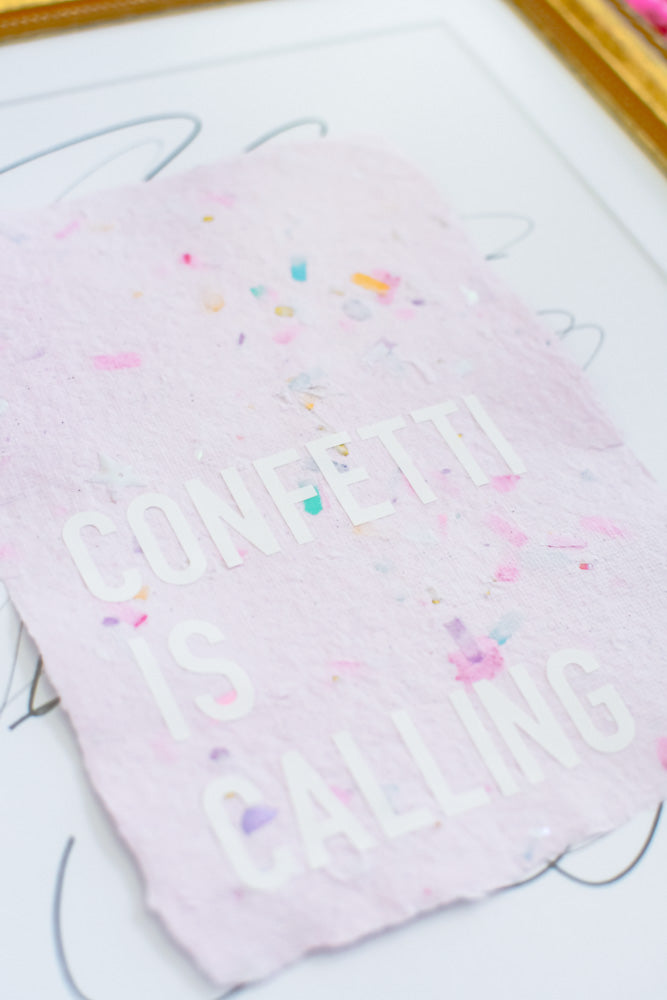 "confetti is calling" Original Framed Art