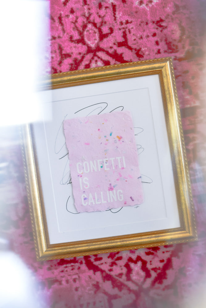"confetti is calling" Original Framed Art