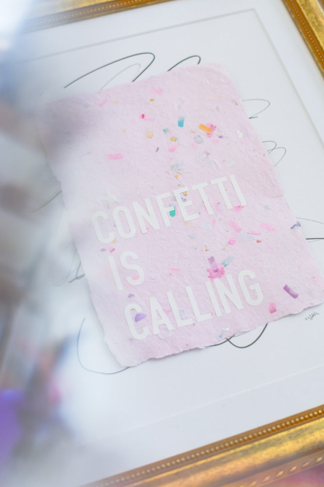 "confetti is calling" Original Framed Art