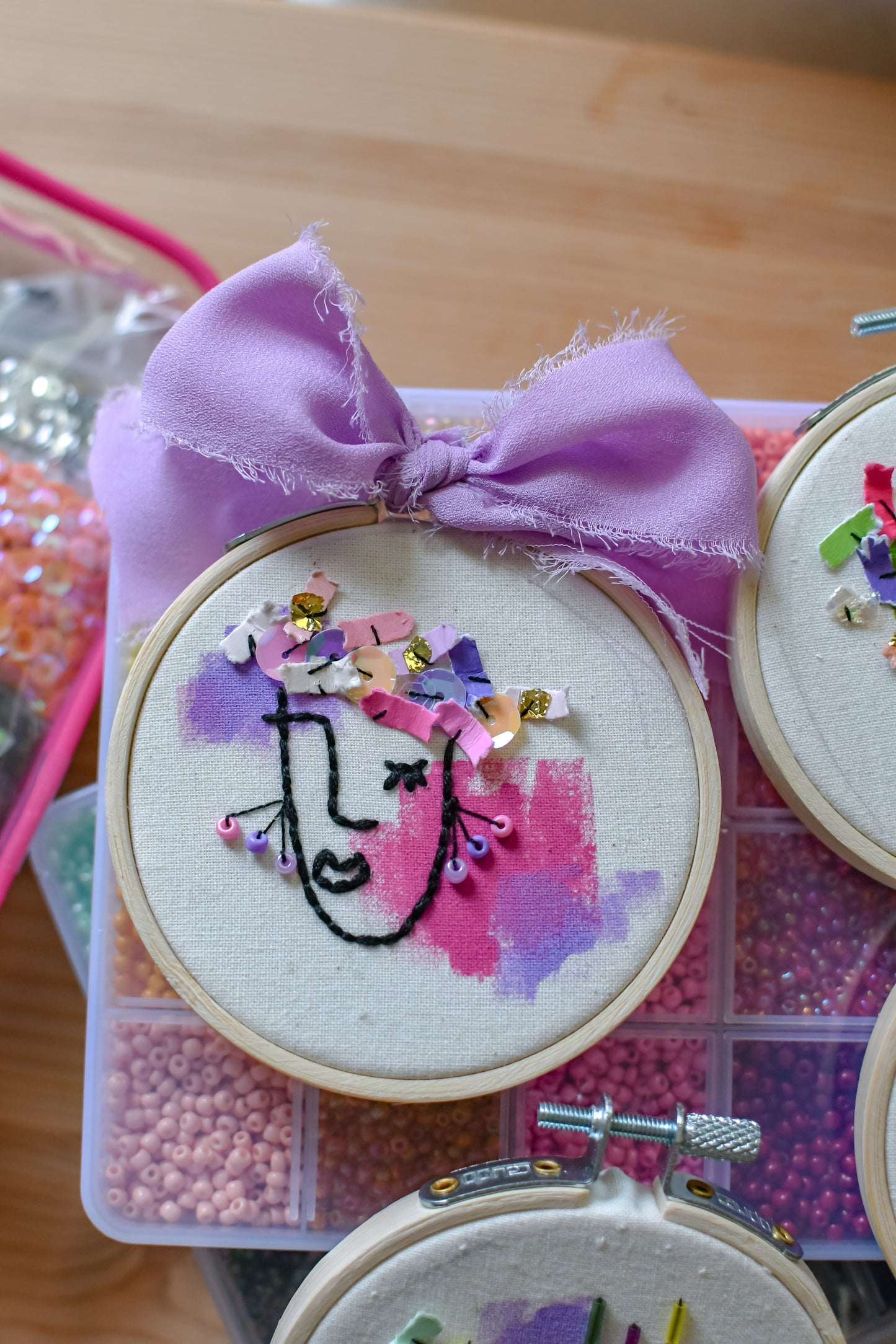 "Marley" Original Mixed Media Embroidery
