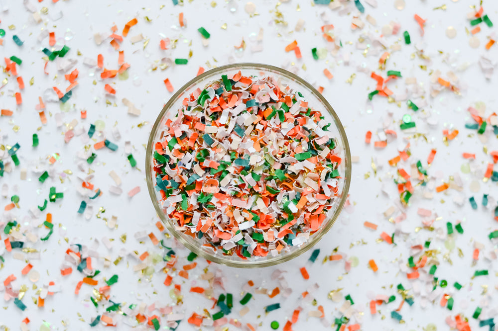 Fall colors confetti