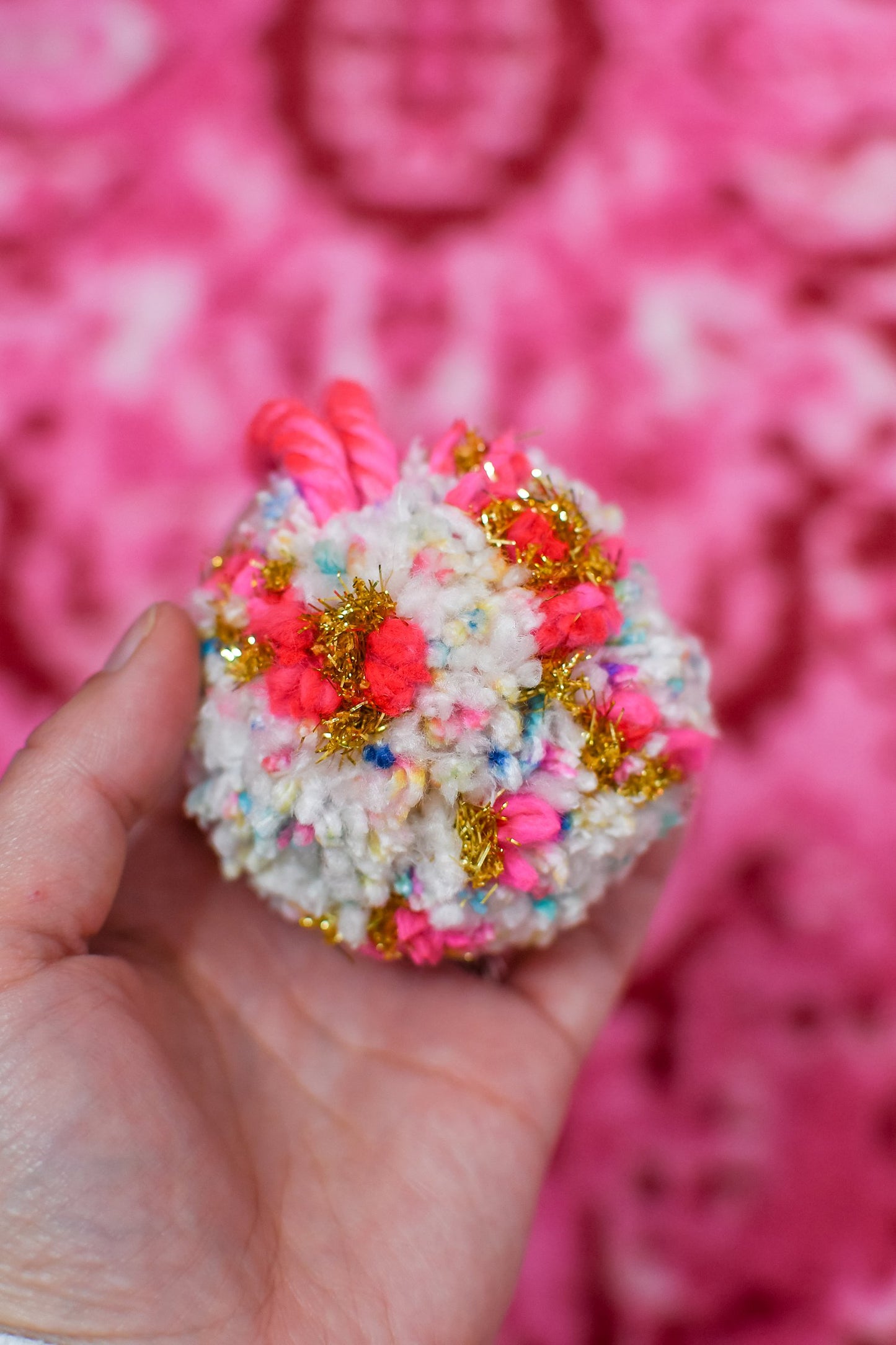 handmade pom pom