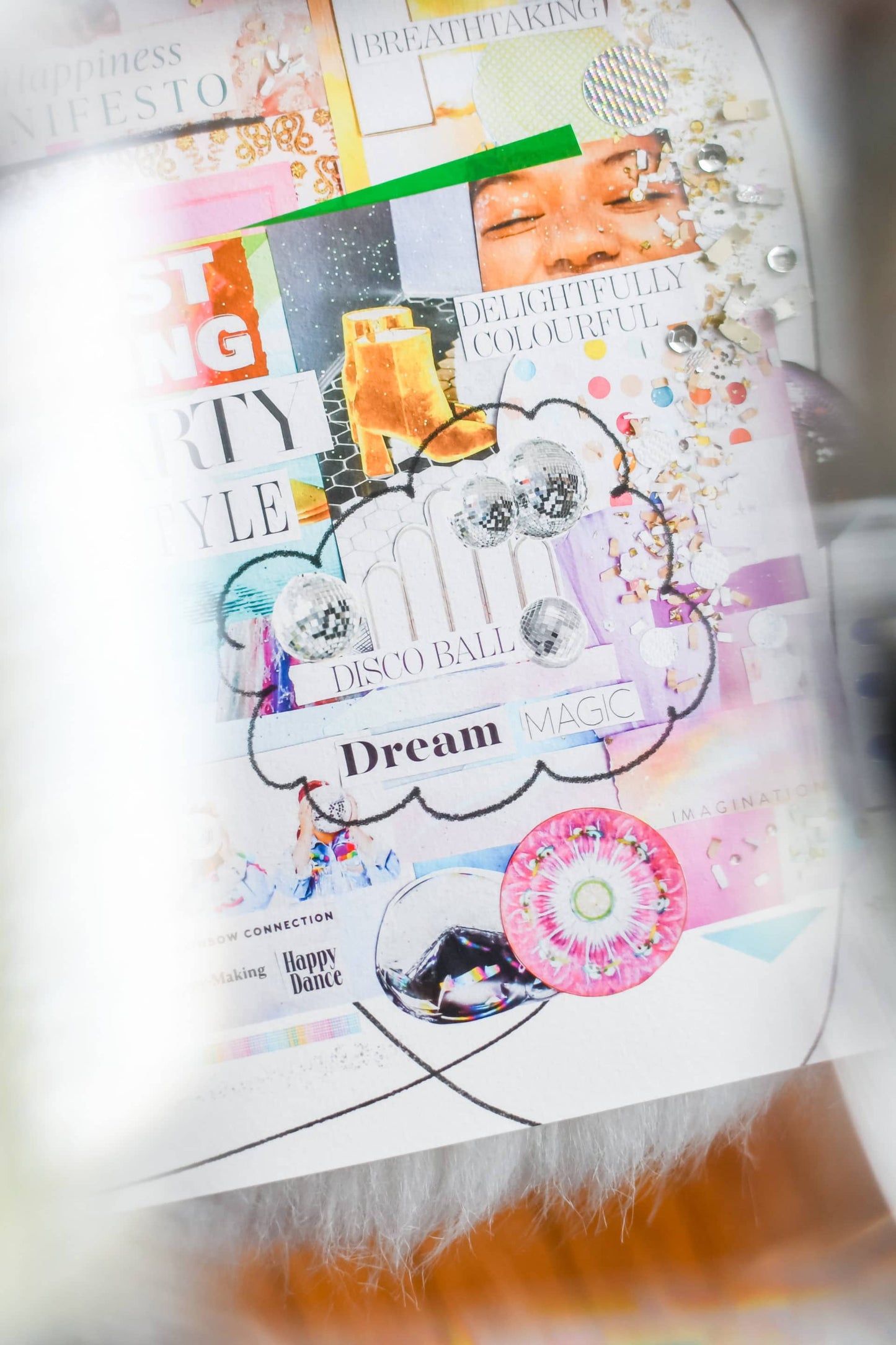 disco ball dream magic collage art print by Jessica Serra Huizenga