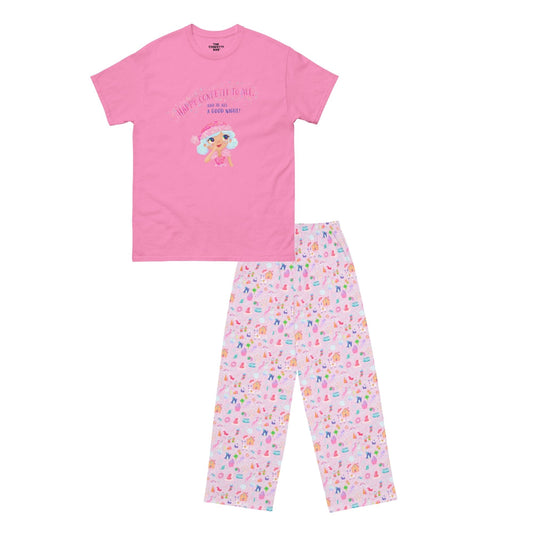 Adult Christmas In Confetti Land Pajama Set