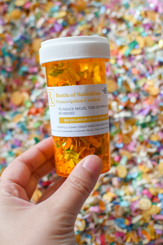 Bottle of Sunshine Prescription Confetti