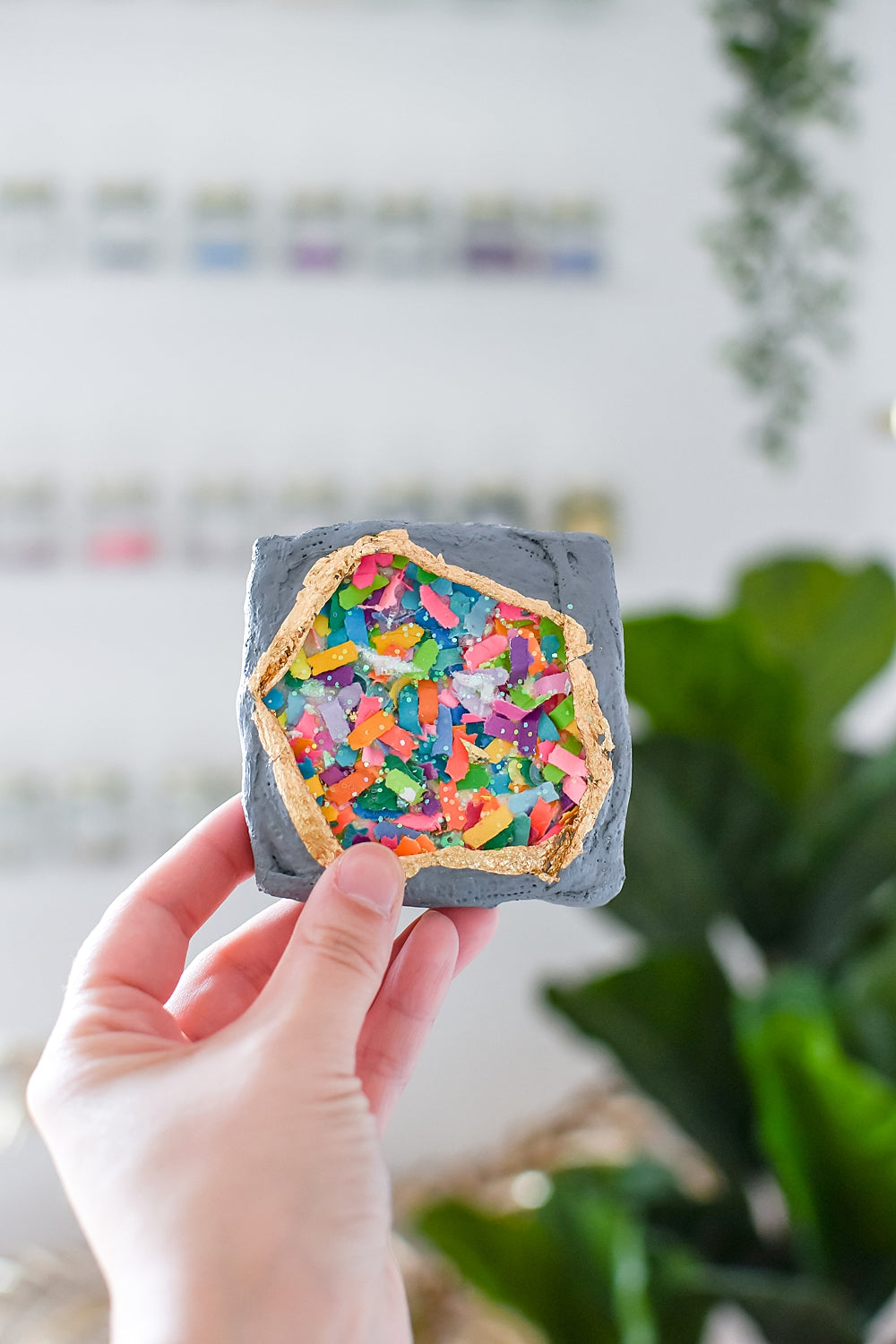 Confetti Geode Art