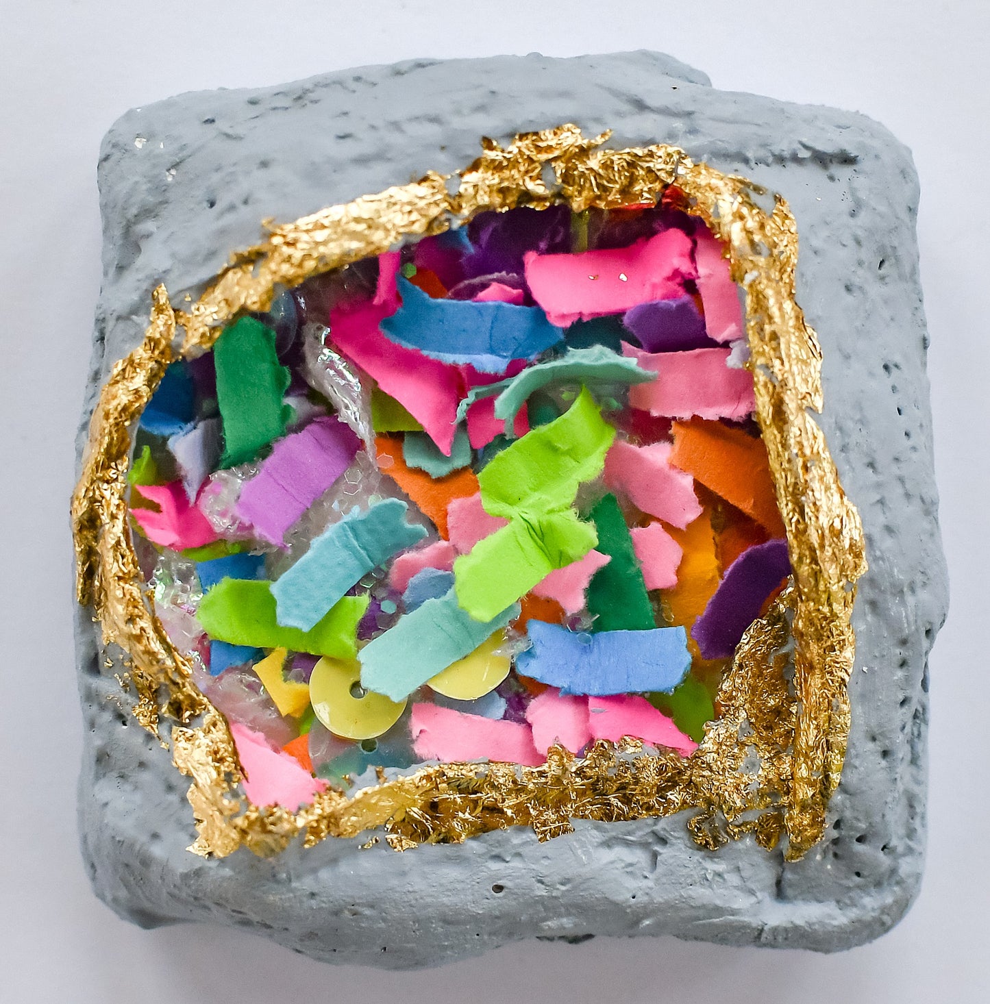 Confetti Geode 029 (Original Art, 2.5"x2.5")