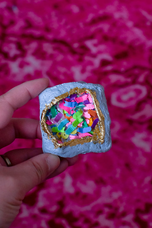 Confetti Geode 029 (Original Art, 2.5"x2.5")