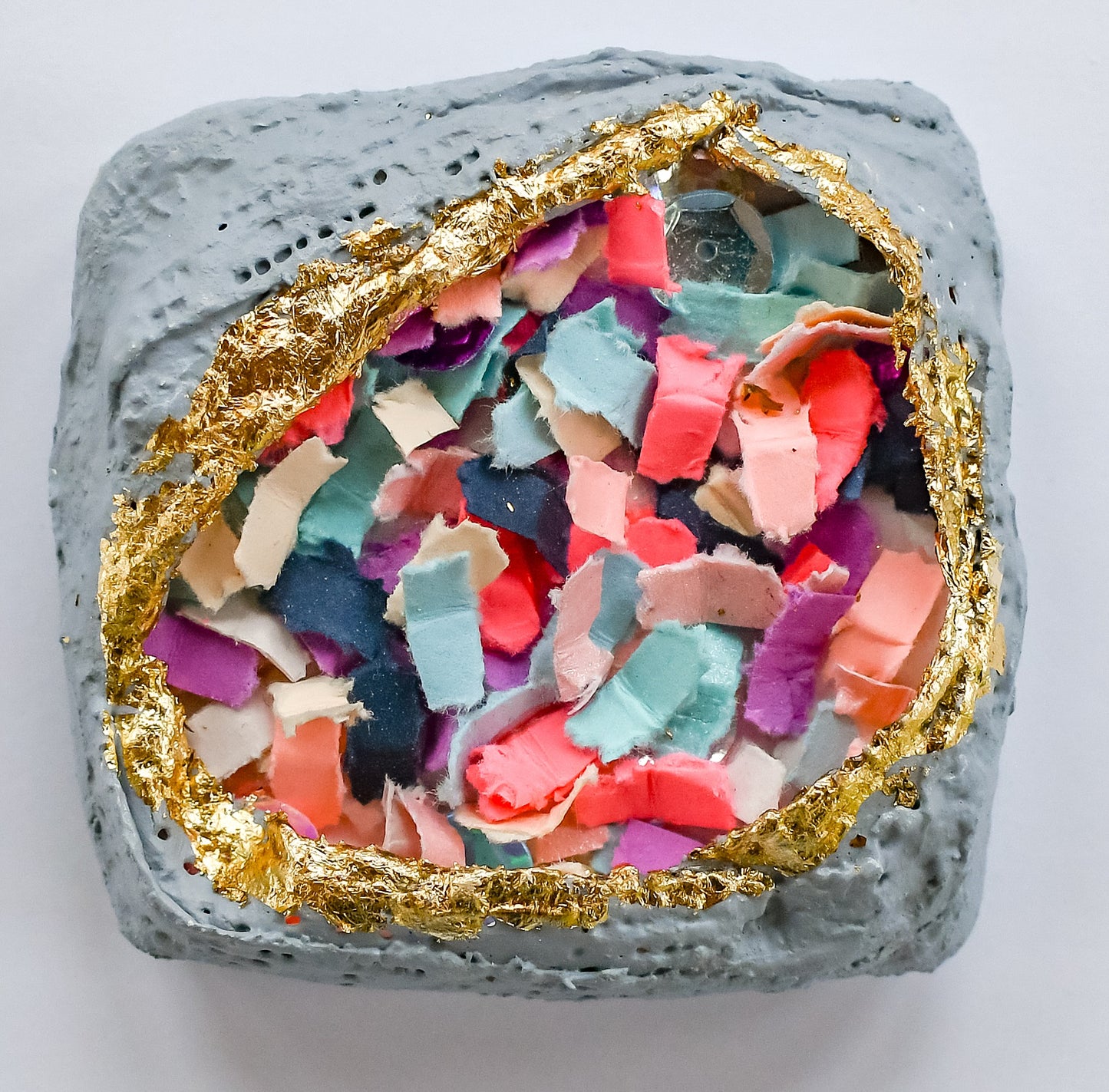 Confetti Geode 030 (Original Art, 2.5"x2.5")