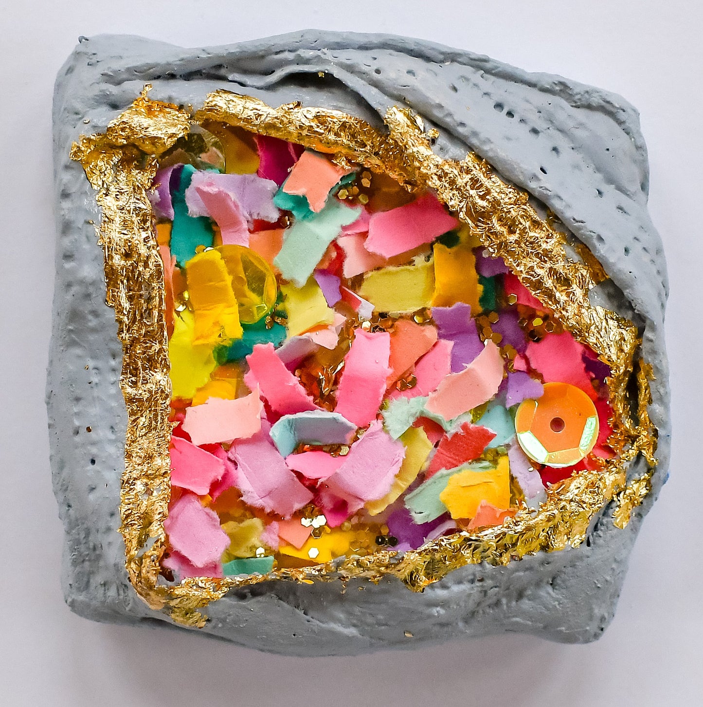 Confetti Geode 031 (Original Art, 2.5"x2.5")