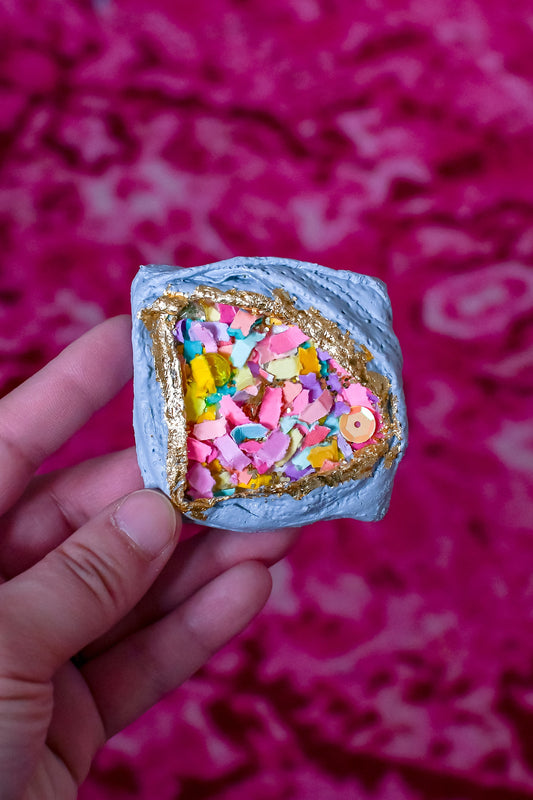 Confetti Geode 031 (Original Art, 2.5"x2.5")