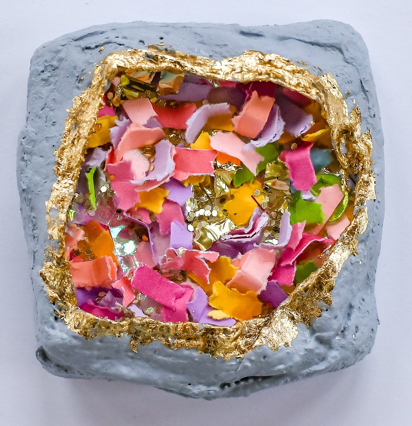 Confetti Geode 032 (Original Art, 2.5"x2.5")