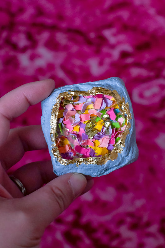 Confetti Geode 032 (Original Art, 2.5"x2.5")