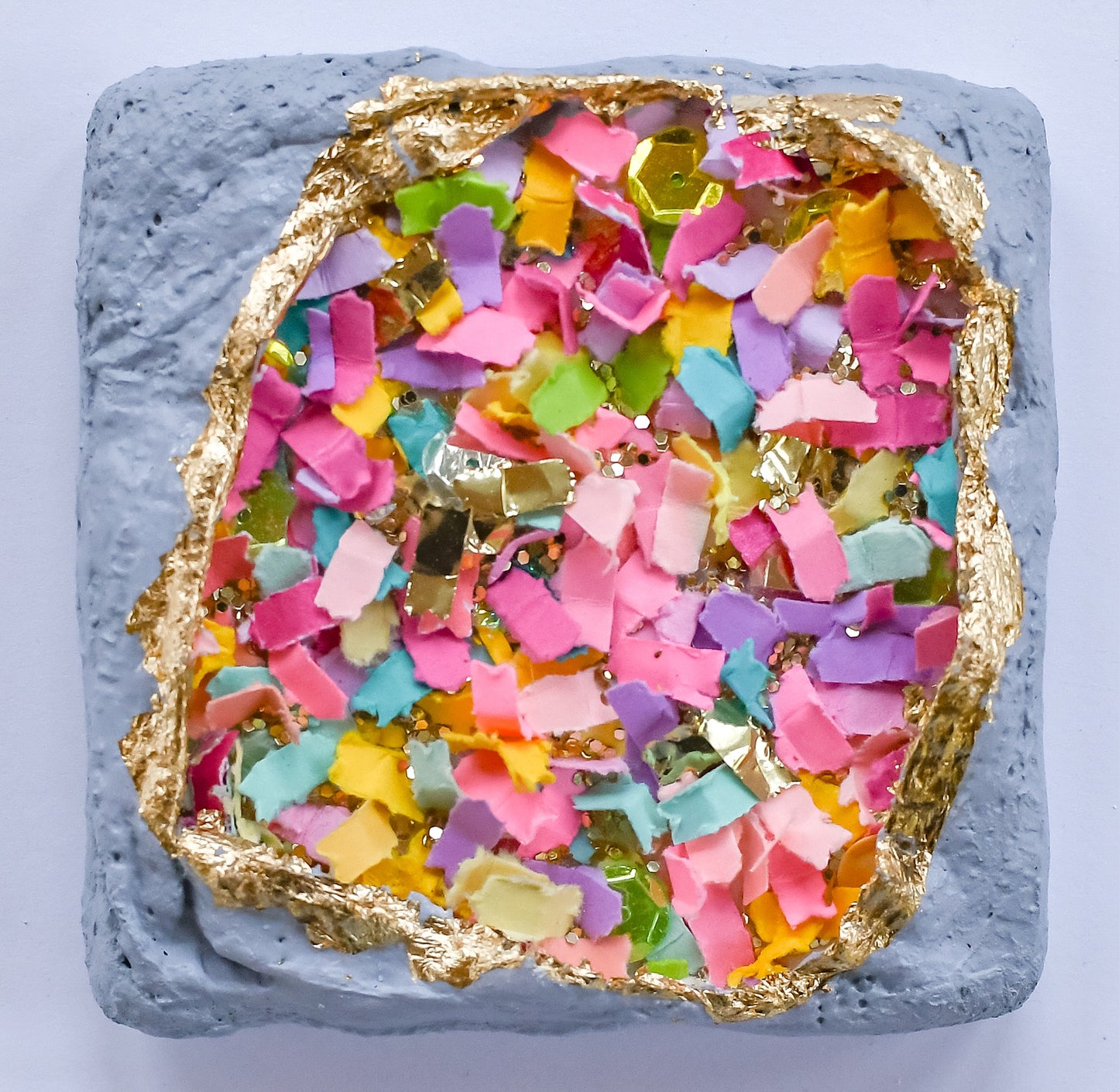 Confetti Geode 034 (Original Art, 3.5"x3.5")