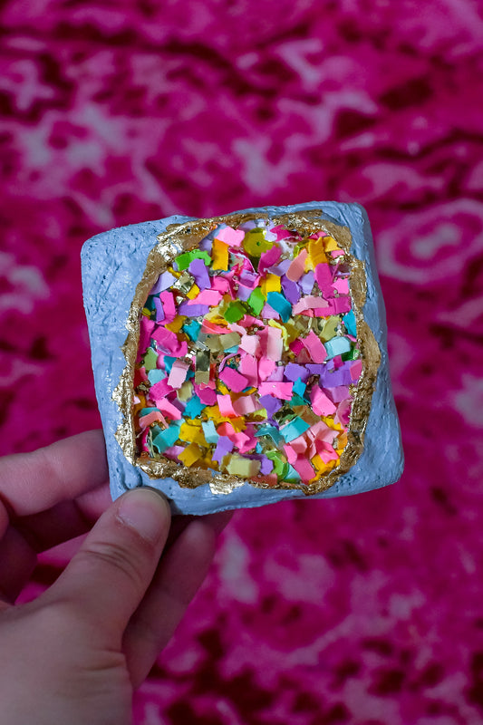 Confetti Geode 034 (Original Art, 3.5"x3.5")