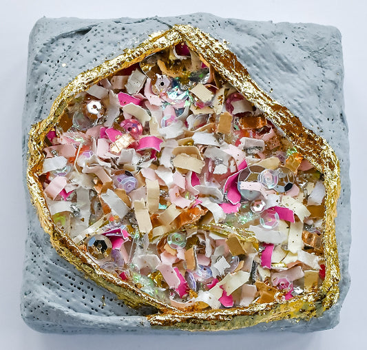 Confetti Geode 037 (Original Art, 4.5"x4.5")