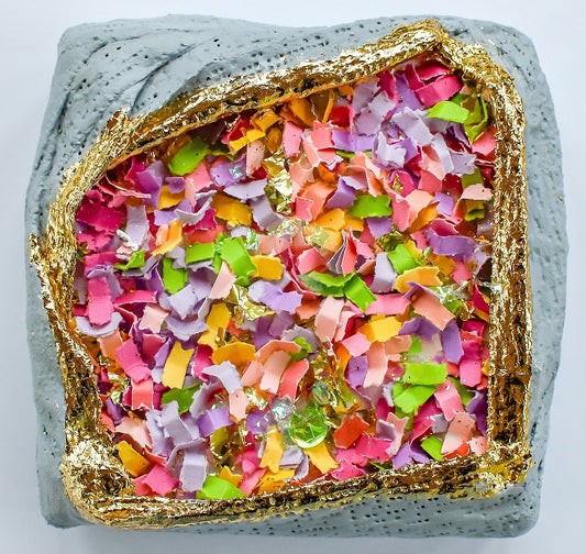 Confetti Geode 039 (Original Art, 4.5"x4.5")
