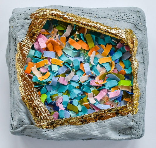 Confetti Geode 040 (Original Art, 4.5"x4.5")