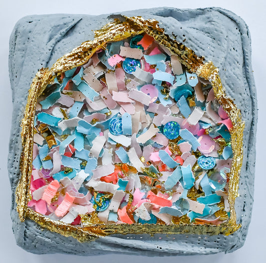 Confetti Geode 041 (Original Art, 4.5"x4.5")
