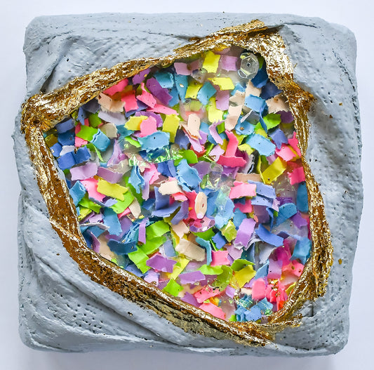 Confetti Geode 042 (Original Art, 4.5"x4.5")