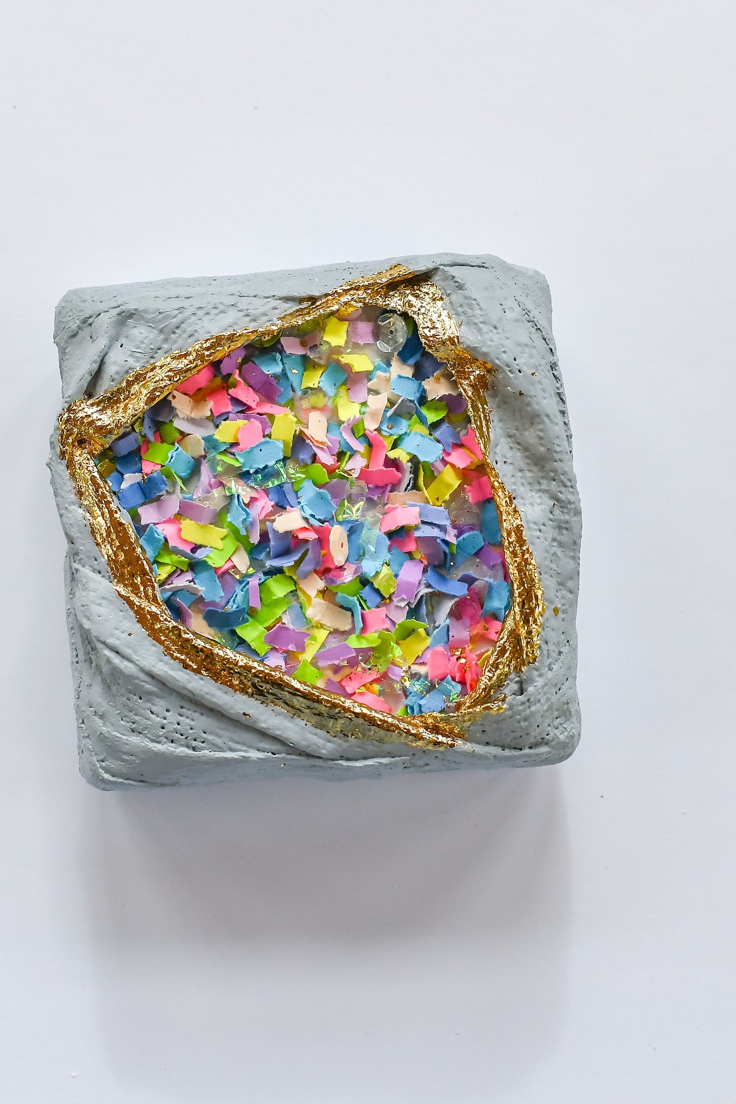 Confetti Geode 042 (Original Art, 4.5"x4.5")