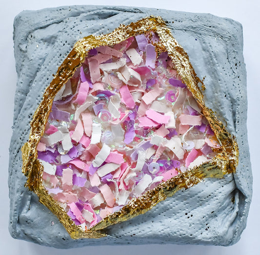 Confetti Geode 044 (Original Art, 4.5"x4.5")