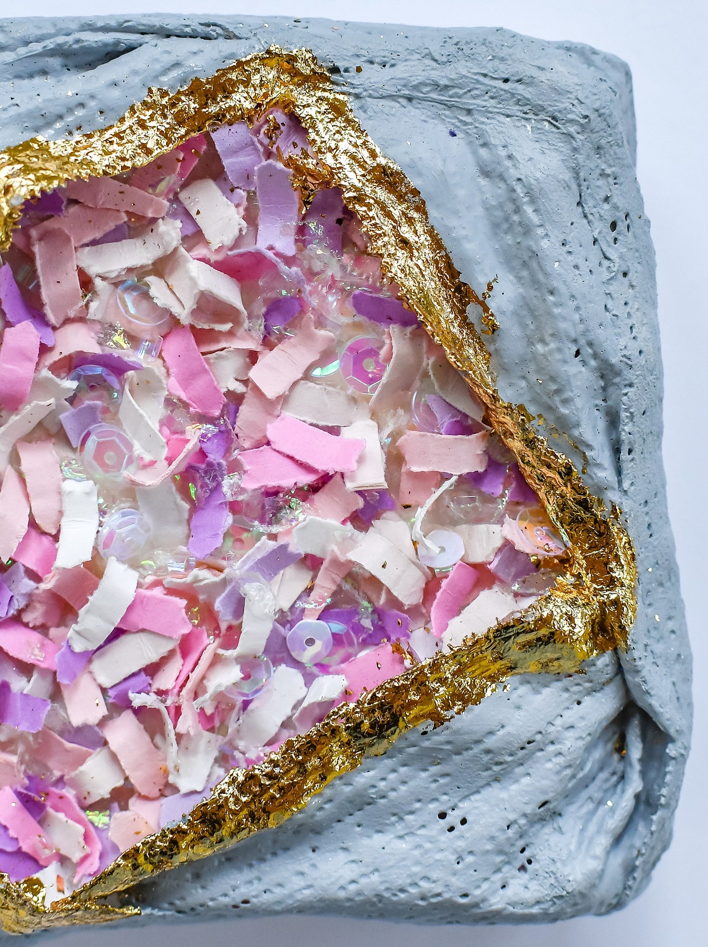 Confetti Geode 044 (Original Art, 4.5"x4.5")