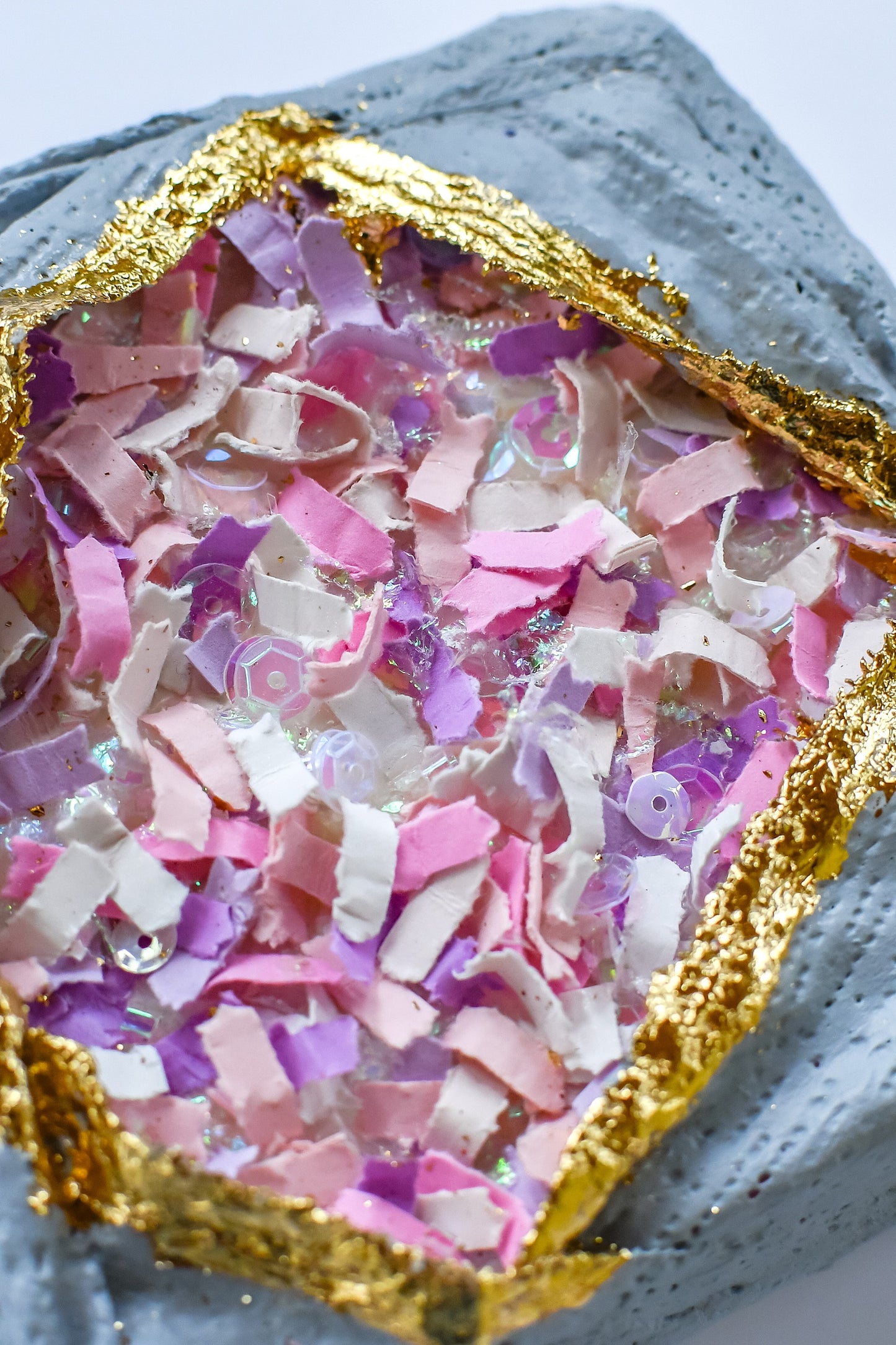 Confetti Geode 044 (Original Art, 4.5"x4.5")