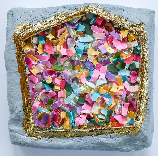 Confetti Geode 045 (Original Art, 4.5"x4.5")