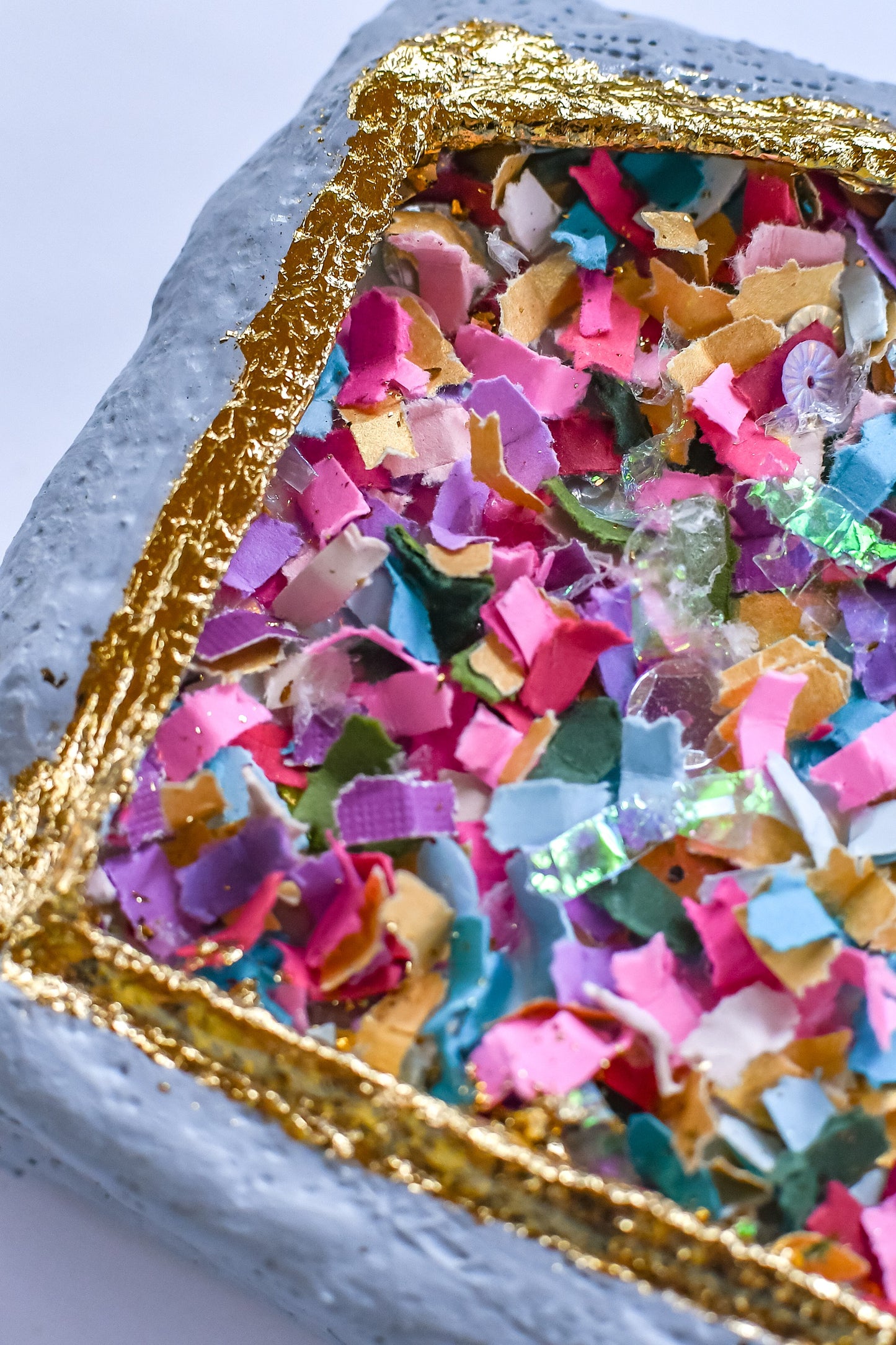 Confetti Geode 045 (Original Art, 4.5"x4.5")