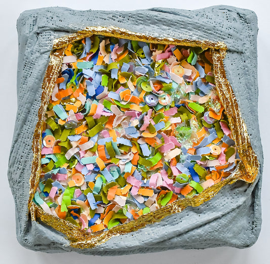 Confetti Geode 046 (Original Art, 6.5"x6.5")