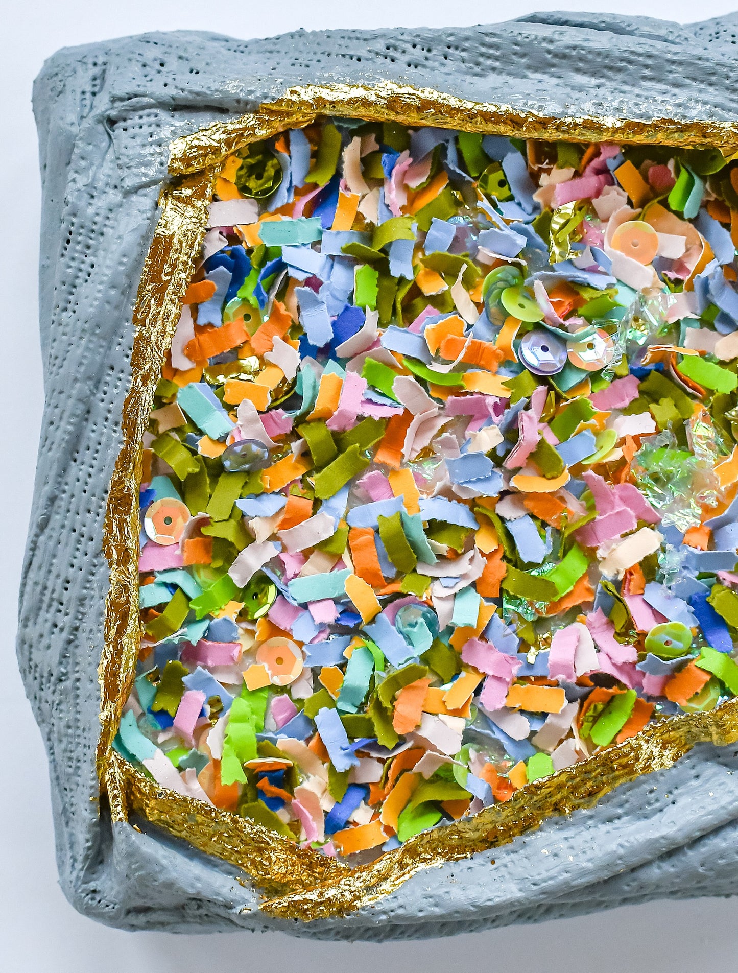 Confetti Geode 046 (Original Art, 6.5"x6.5")