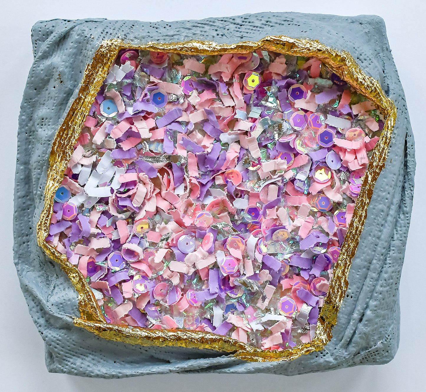 Confetti Geode 047 (Original Art, 6.5"x6.5")
