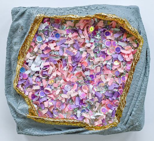 Confetti Geode 047 (Original Art, 6.5"x6.5")