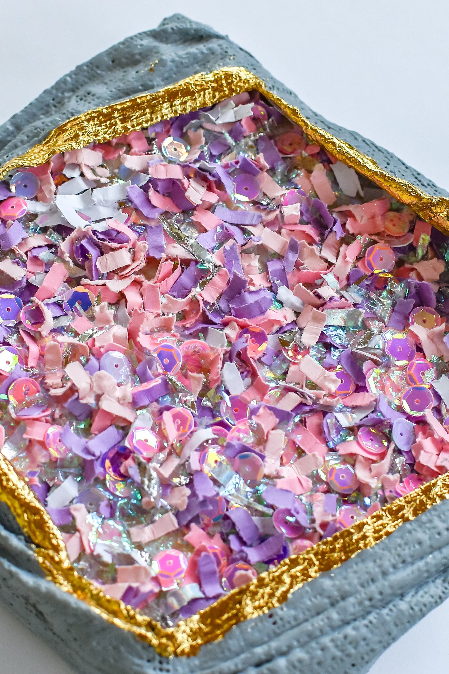 Confetti Geode 047 (Original Art, 6.5"x6.5")