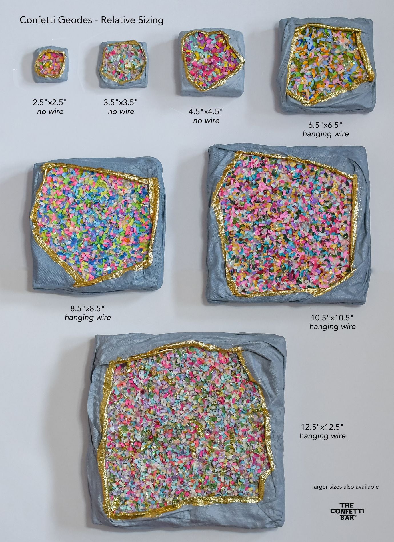 Confetti Geode 047 (Original Art, 6.5"x6.5")