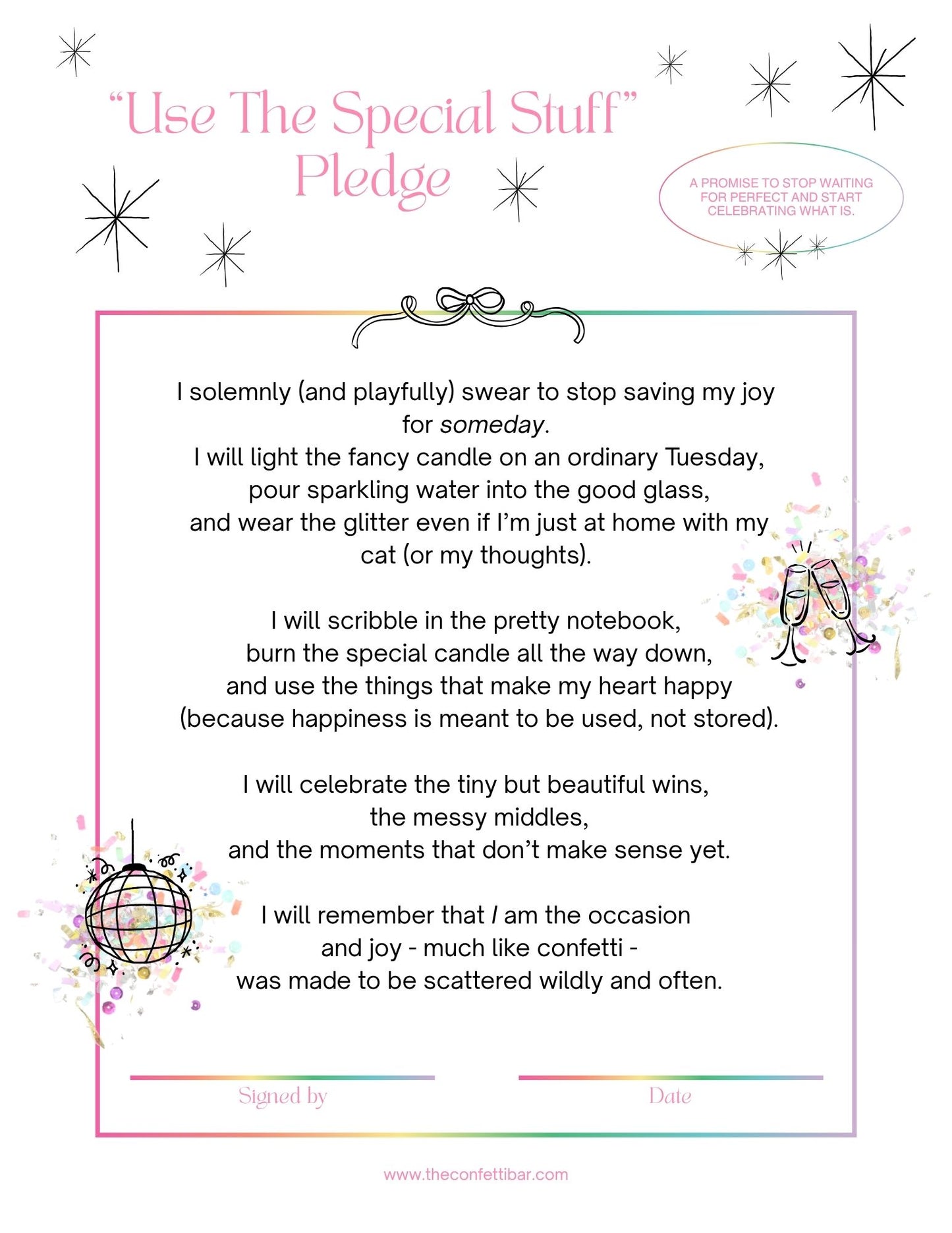 Use The Special Stuff Pledge