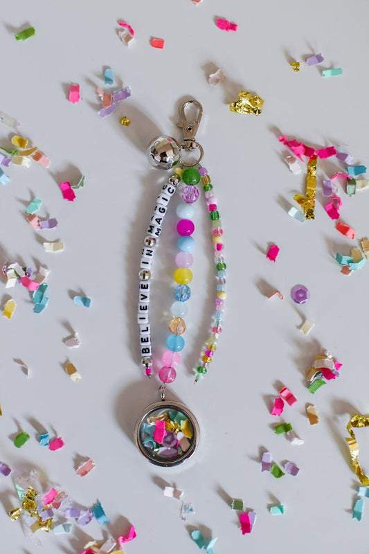 "Believe In Magic" Emergency Confetti Keychain