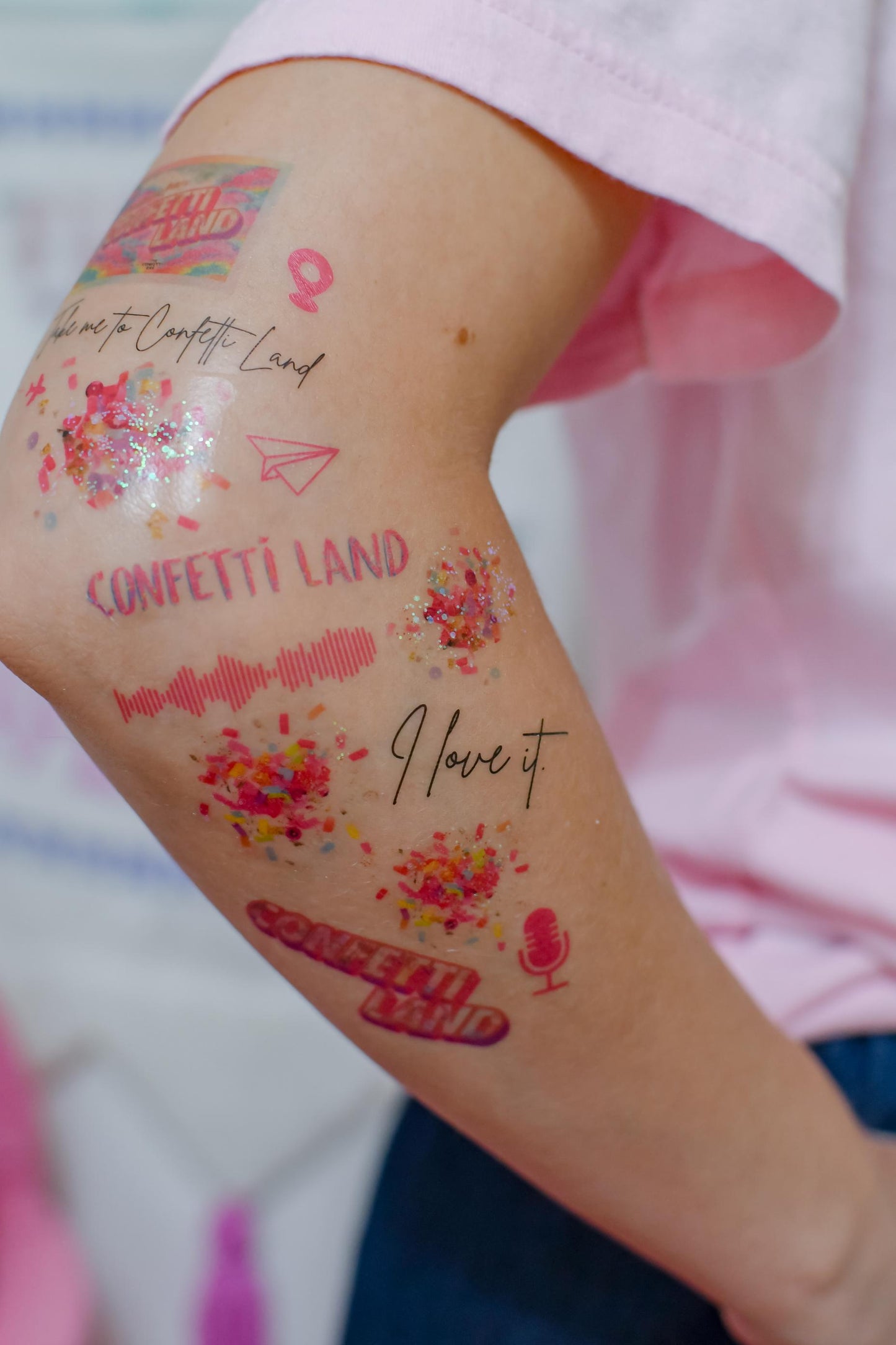 Greetings From Confetti Land Temporary Tattoos