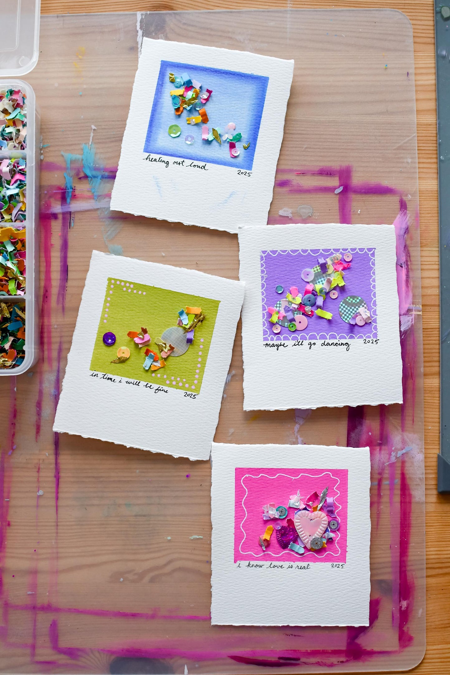 Custom Confetti Snapshot Art Piece