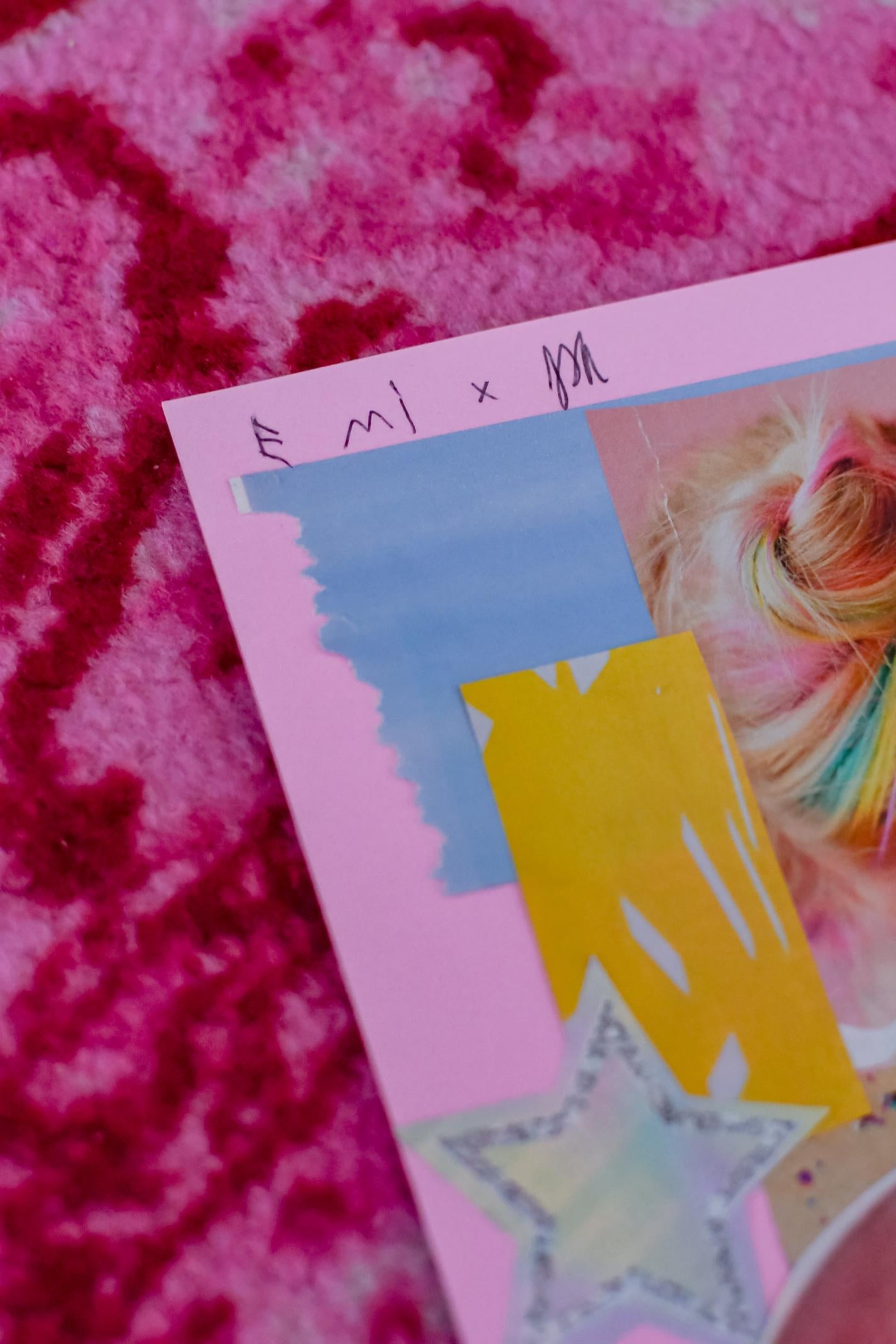 "Celebrate Color" | original collage by Emi, age 5