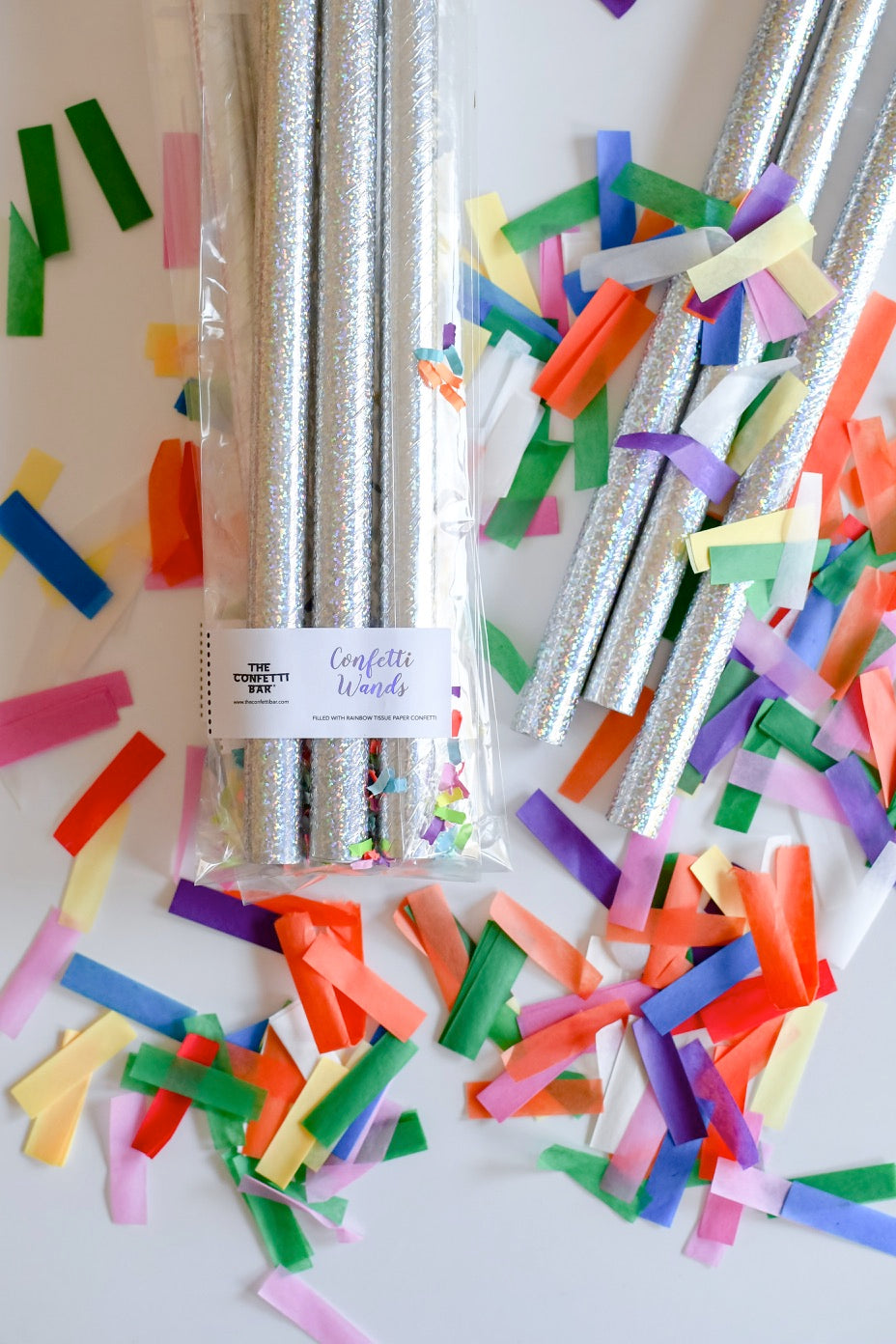 Tissue Paper Confetti Wands