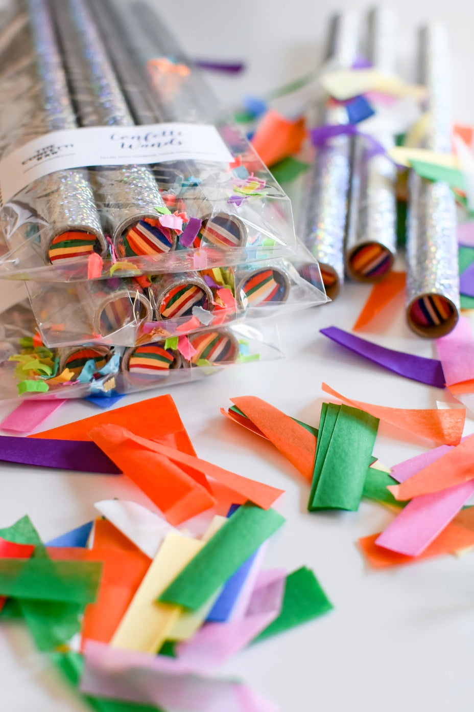 Tissue Paper Confetti Wands