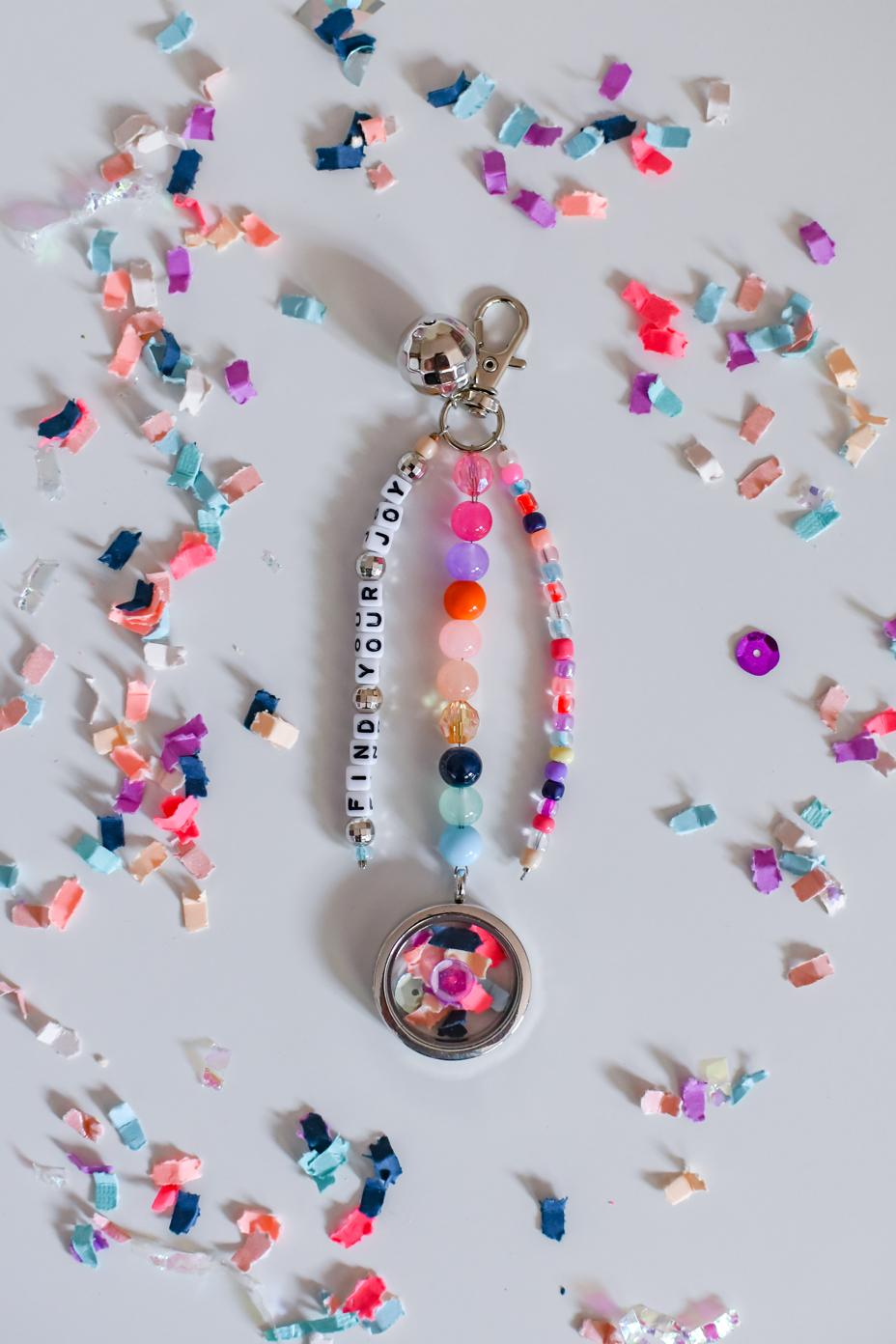 "Find Your Joy" Emergency Confetti Keychain