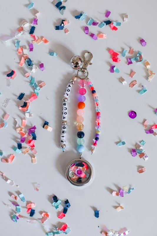 "Find Your Joy" Emergency Confetti Keychain