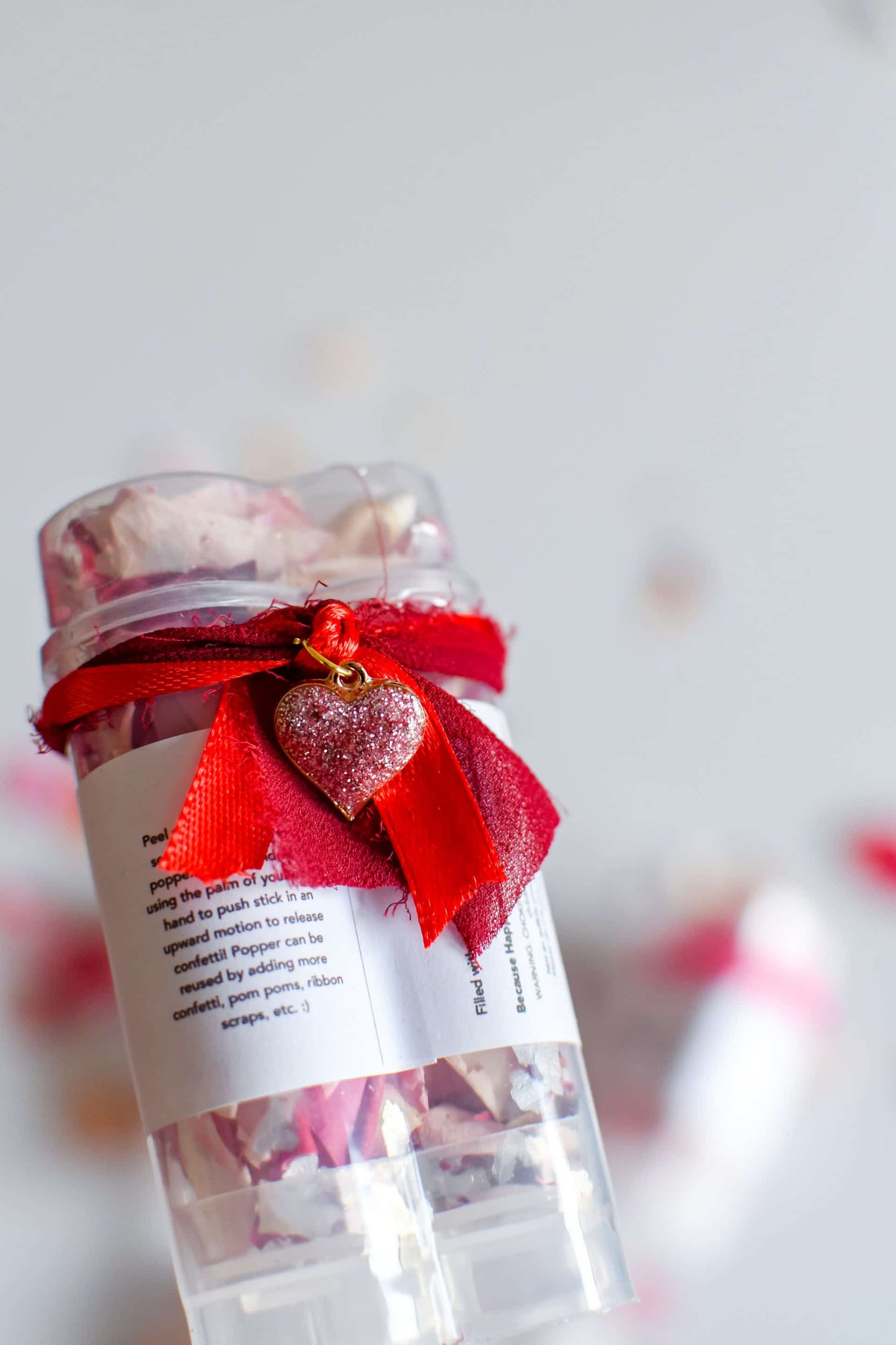 Heart Shaped Valentine's Day Confetti Poppers