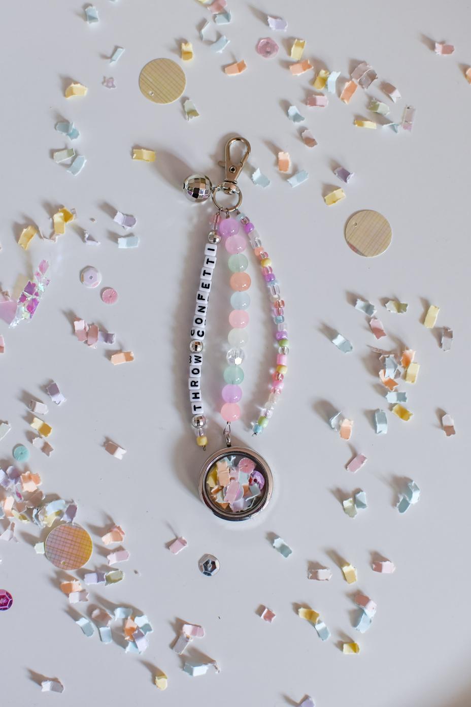 "Throw Confetti" Emergency Confetti Keychain